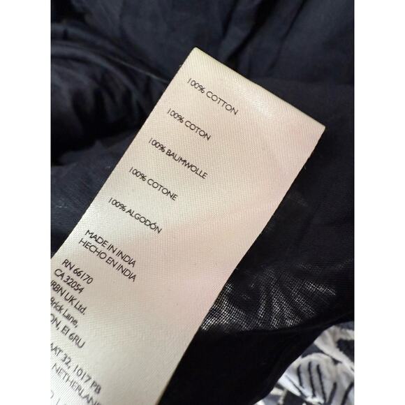 NWT Free People Dixie Floral Maxi Dress Black White Gold S 100% Cotton Boho Fall - Picture 9 of 10